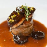 salsa de frambuesa y foie gras