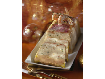 Terrina de foie gras de pato semicocido y rape